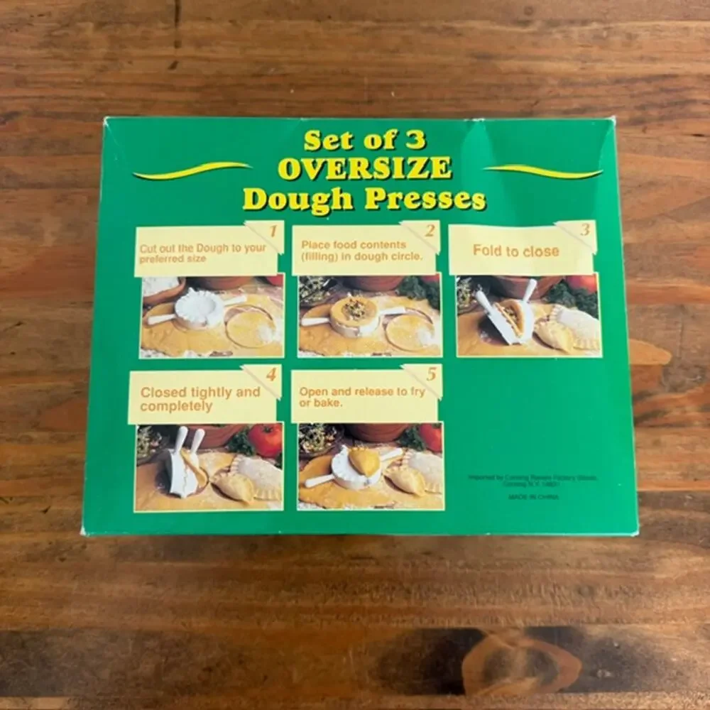 Corning Revere Set of 3 Oversized Dough Presses - In Original Box - Vintage